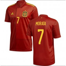 Jalkapallo Pelipaidat Espanja Morata 7 Kotipaita Euro 2020 Lyhythihainen